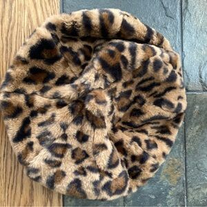 Cider Leopard Print Faux Fur Hat